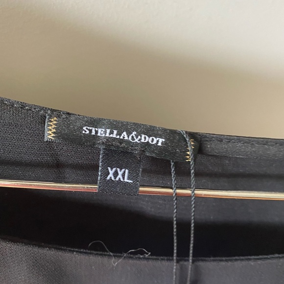 Stella & Dot Soirée Top in Black and Gold - XXL - Picture 2 of 4